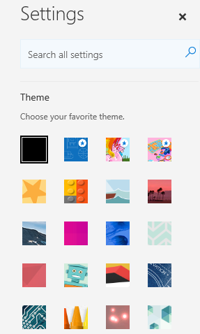 SharePoint screenshot - Site Theme